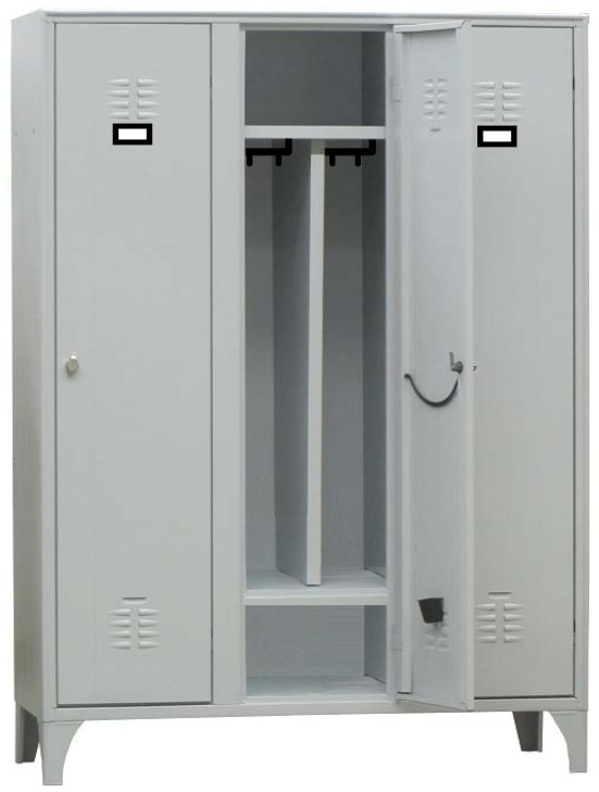 ARMADIO SPOGLIATOIO CON TRAMEZZA